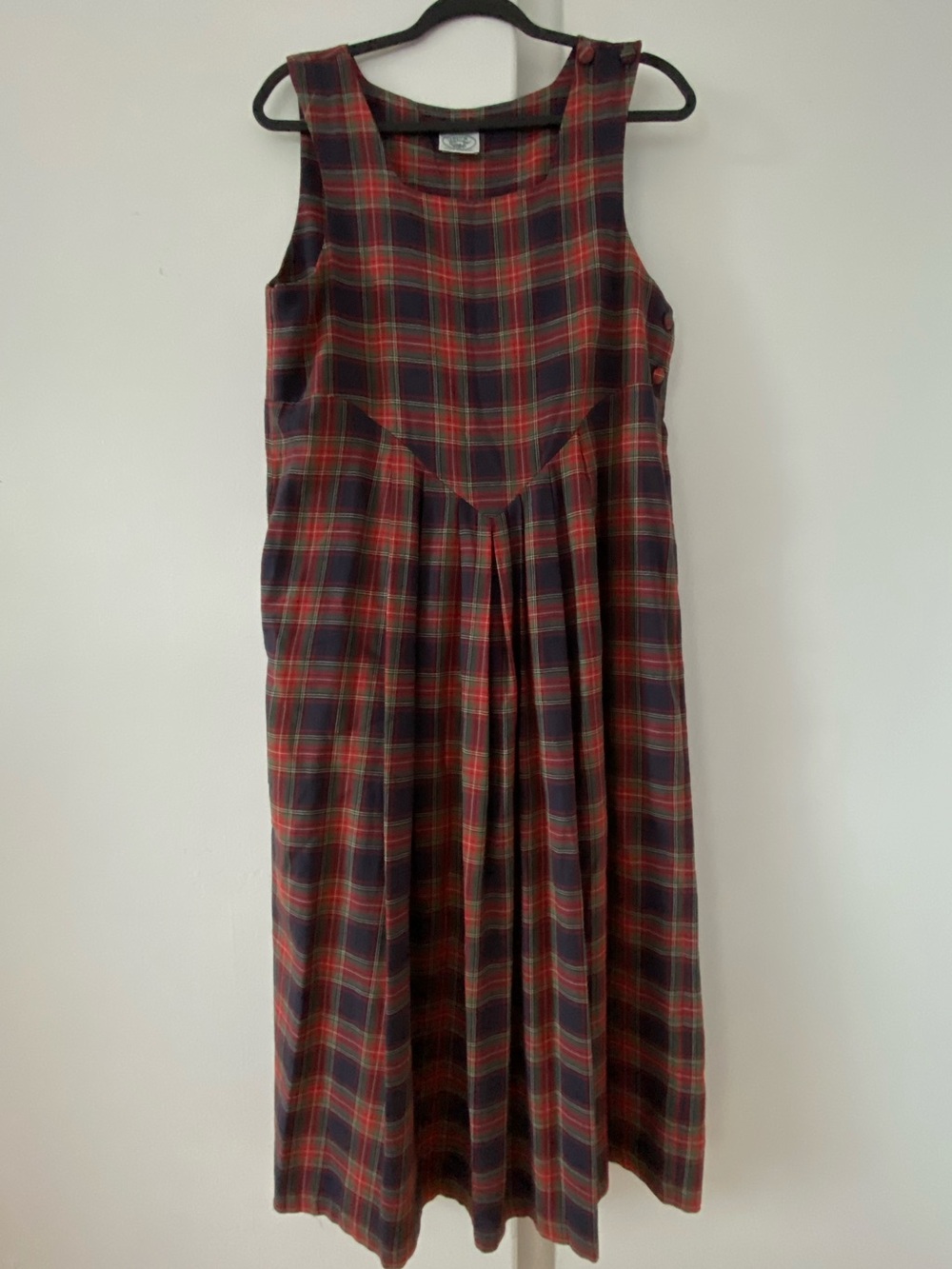 ❤️ Vintage 80s Laura Ashley Tartan Wool Maxi Dress